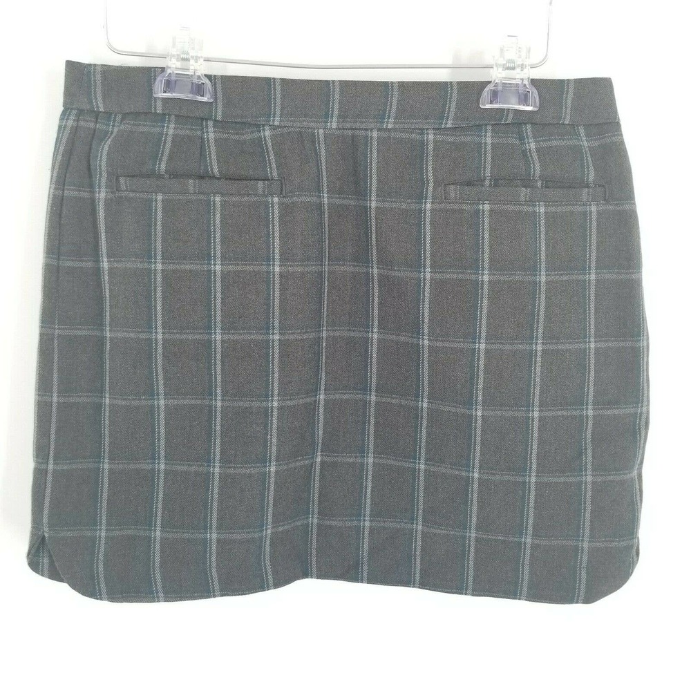 Gap Womens 4 US SE Plaid Mini Skirt Grey Blue Charcoal Plaid 2 Pockets